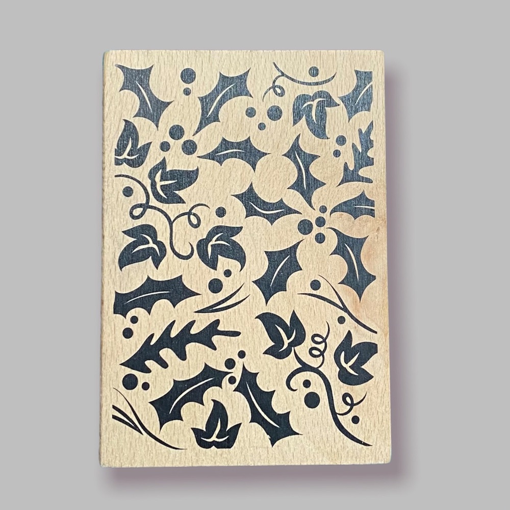 Hampton Art Christmas “Holly” Background Stamp